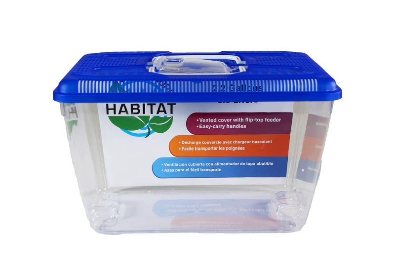 Penn Plax Penn-Plax Small World Habitat â€“ Portable Clear and Transparent Plastic Tank â€“ Excellent for Small Critters and Creatures â€“ Easy to Clean & Handle â€“ 2.2 Gallon, Assorted - Image 1